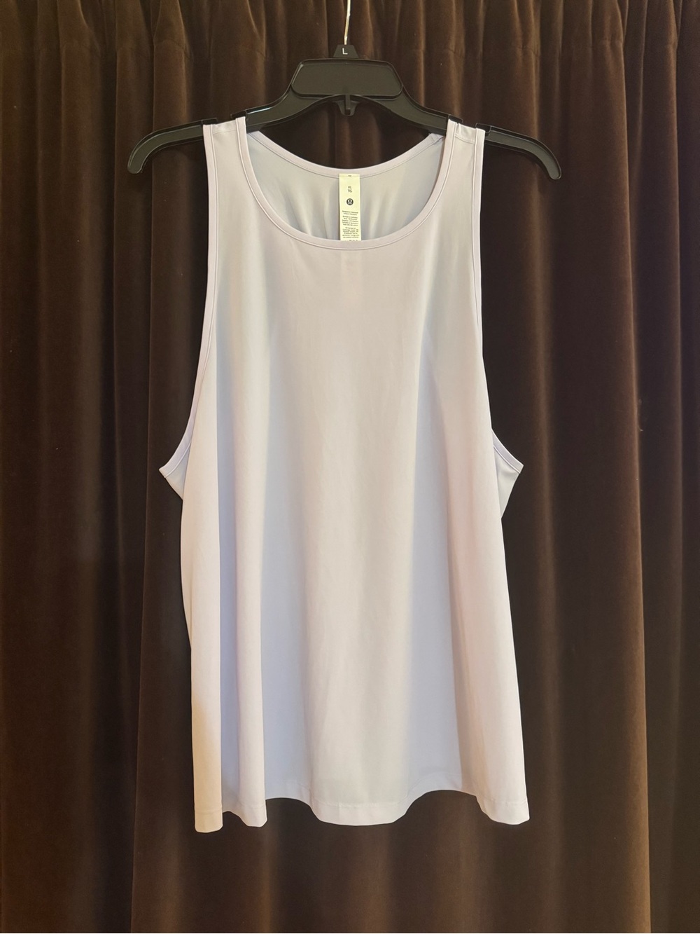 Lululemon Ruched Racerback Tank Top in lavender frost. XL Like new without tags